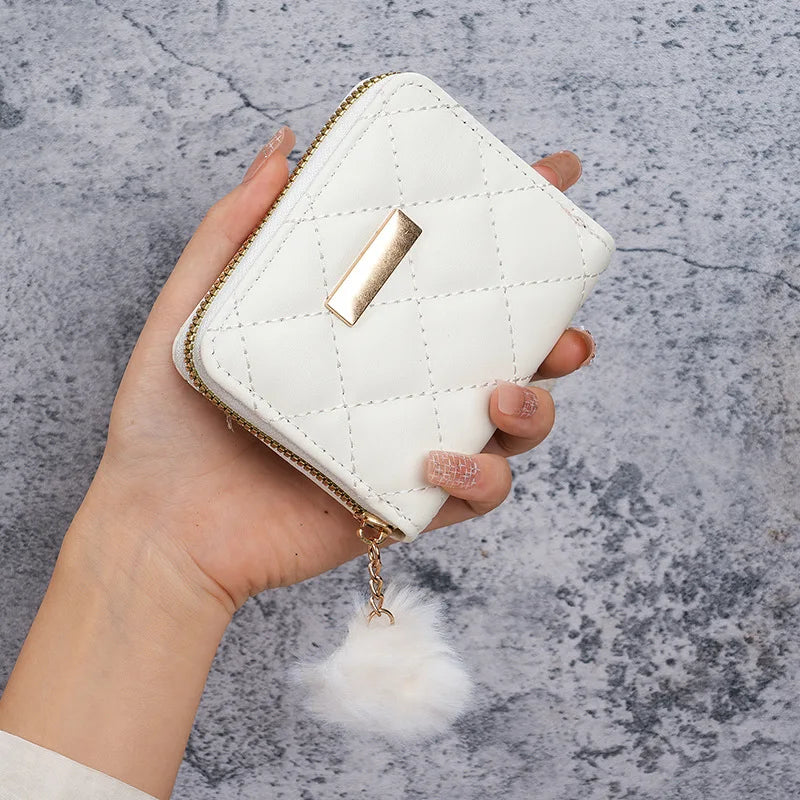 Women Short Wallets PU Leather Female Small Purses Leather Card Holder Wallet Woman Zipper Wallet Coin Purse Money Bag