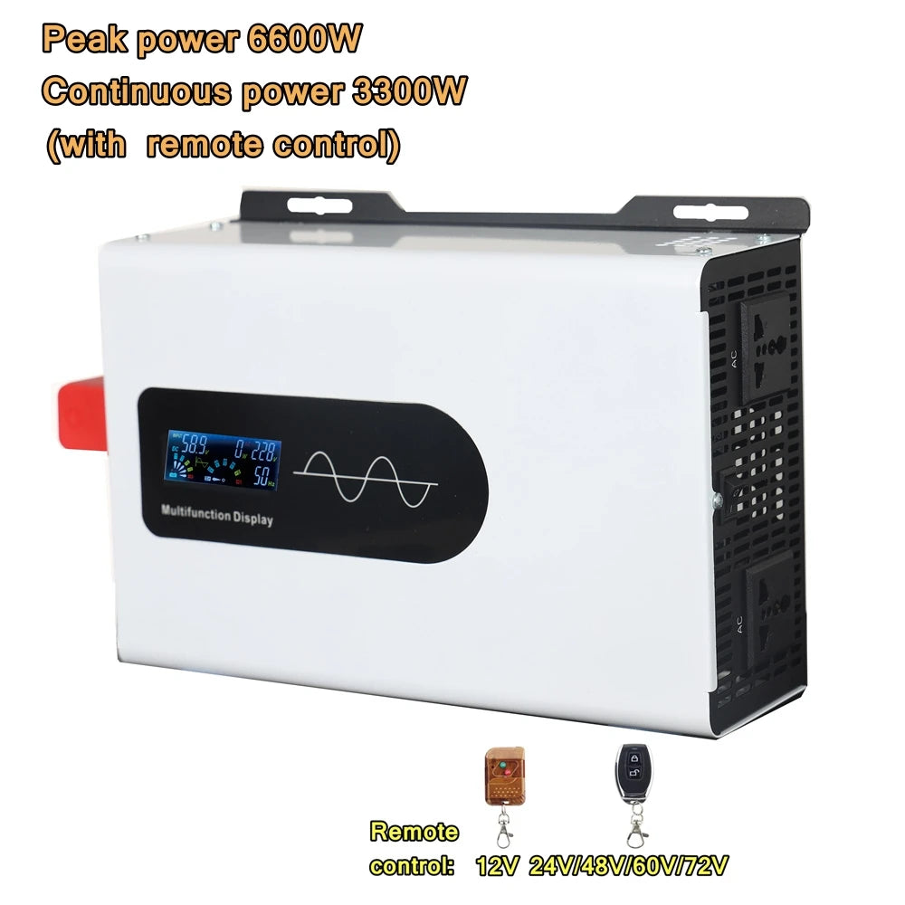 10000W Pure Sine Wave Inverter Off Grid 12V 220V Battery 12V-96V To 220V Converter Solar Car Inverters Off Grid Wall-mounte