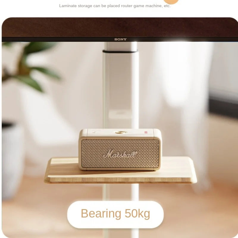 TV Stand Floor Horizontal And Vertical Rotation Mobile Cart Solid Wood Monitor All-in-one Live Casting Universal