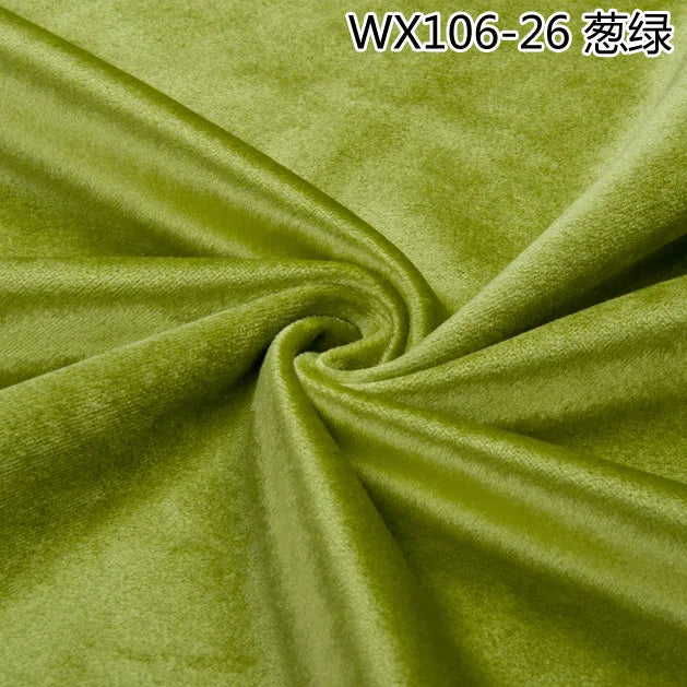 Thinkend Velvet Fabric By Meters for Upholstery Sofa Curtains Tablecloth Pillowcase Chair Sewing Soft Smooth Plain Velour Cloth