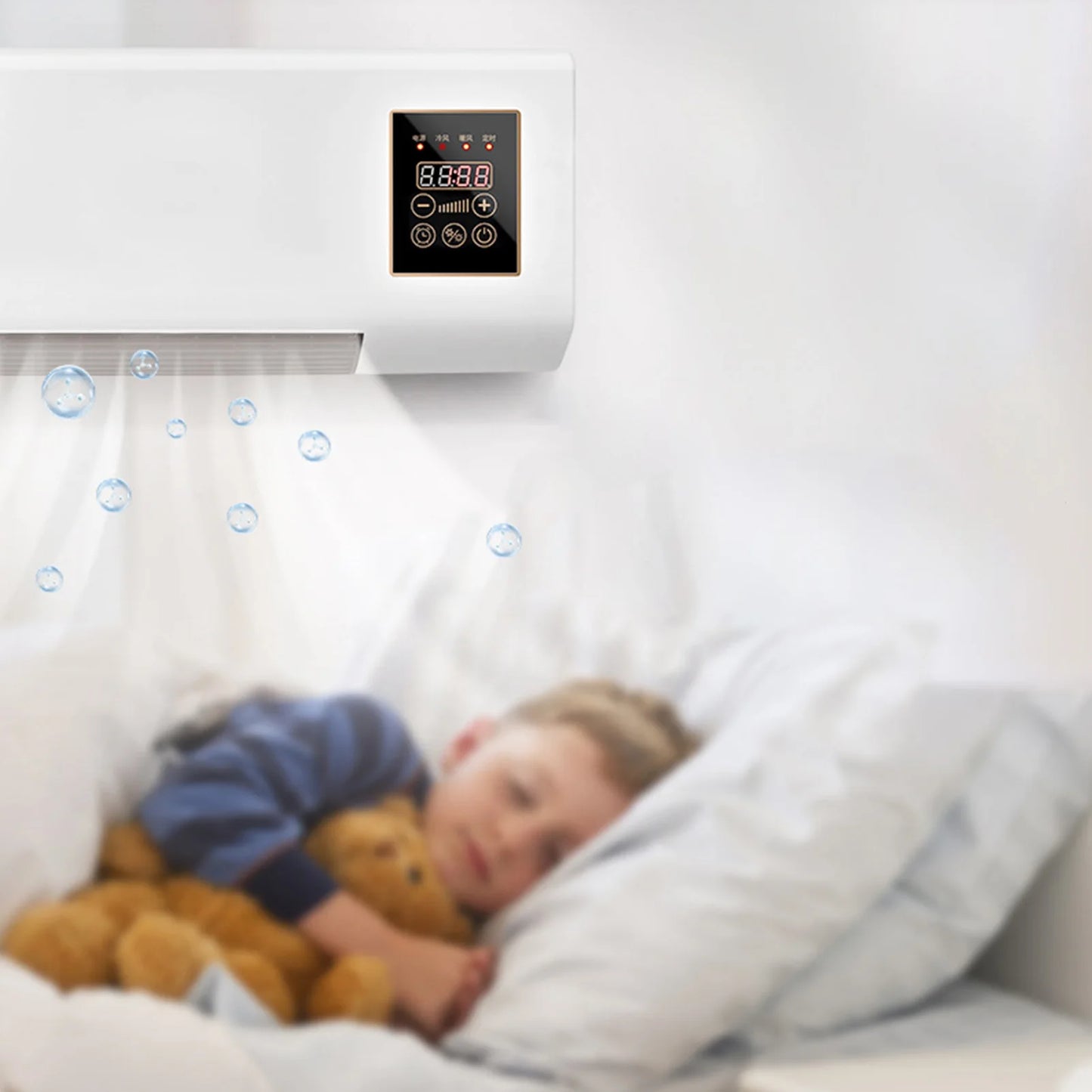 Air Conditioner Constant Temperature Heating  Control Mini Wall Air Conditioner with Remote Control for Living Room 220V