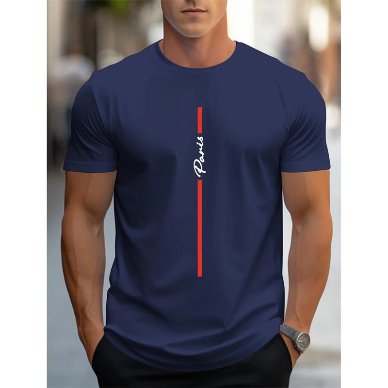 Simple Fashion Letter Pattern T Shirts For Men Summer Casual Crew Neck 3D Printed T-shirt Cool Streetwear Hip Hop Pullovers Tees