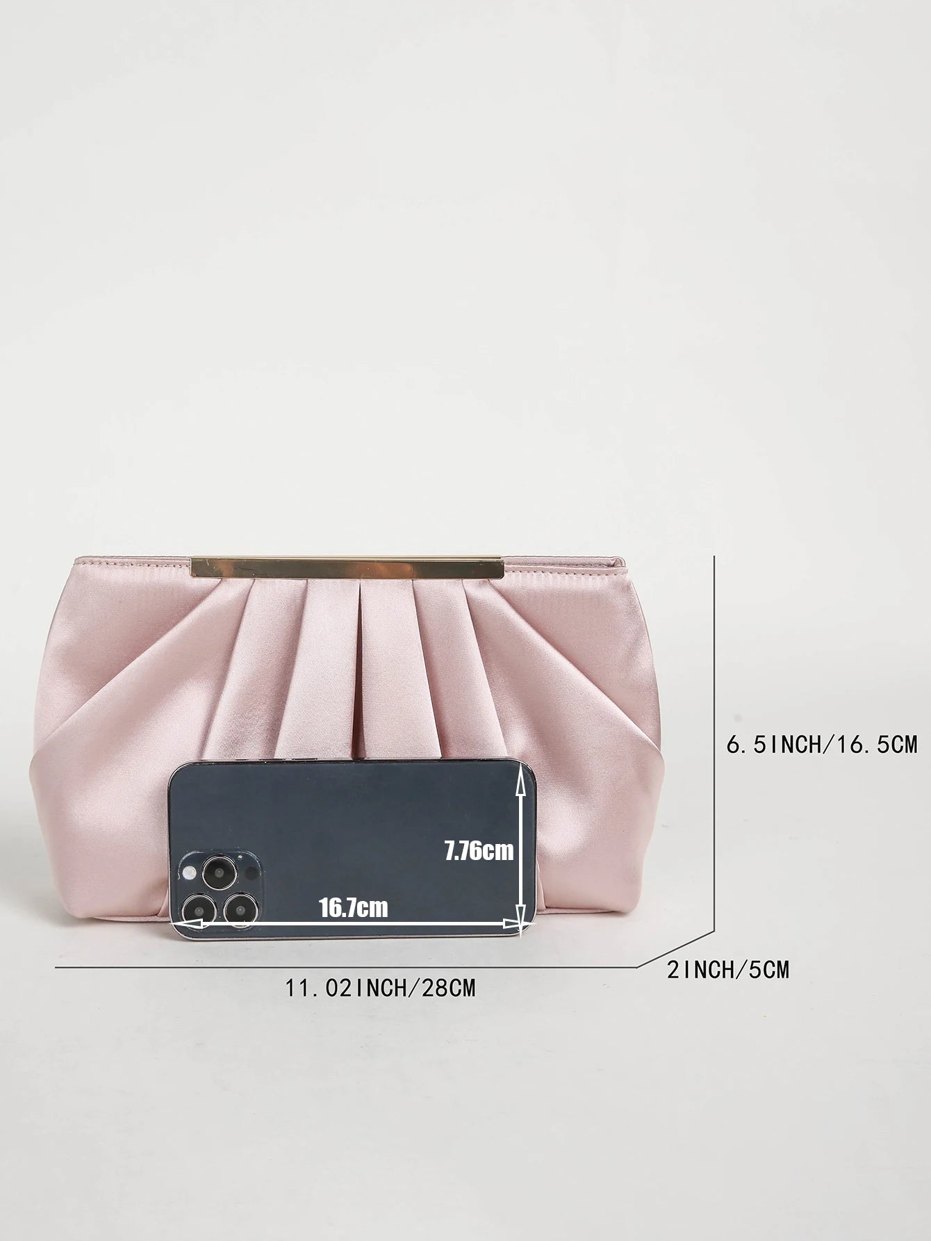 Women's Evening Clutch Bags Formal Party Purses, Elegant Ruched Clutch Purses Bride and Bridesmaid Handbag for Women Wedding