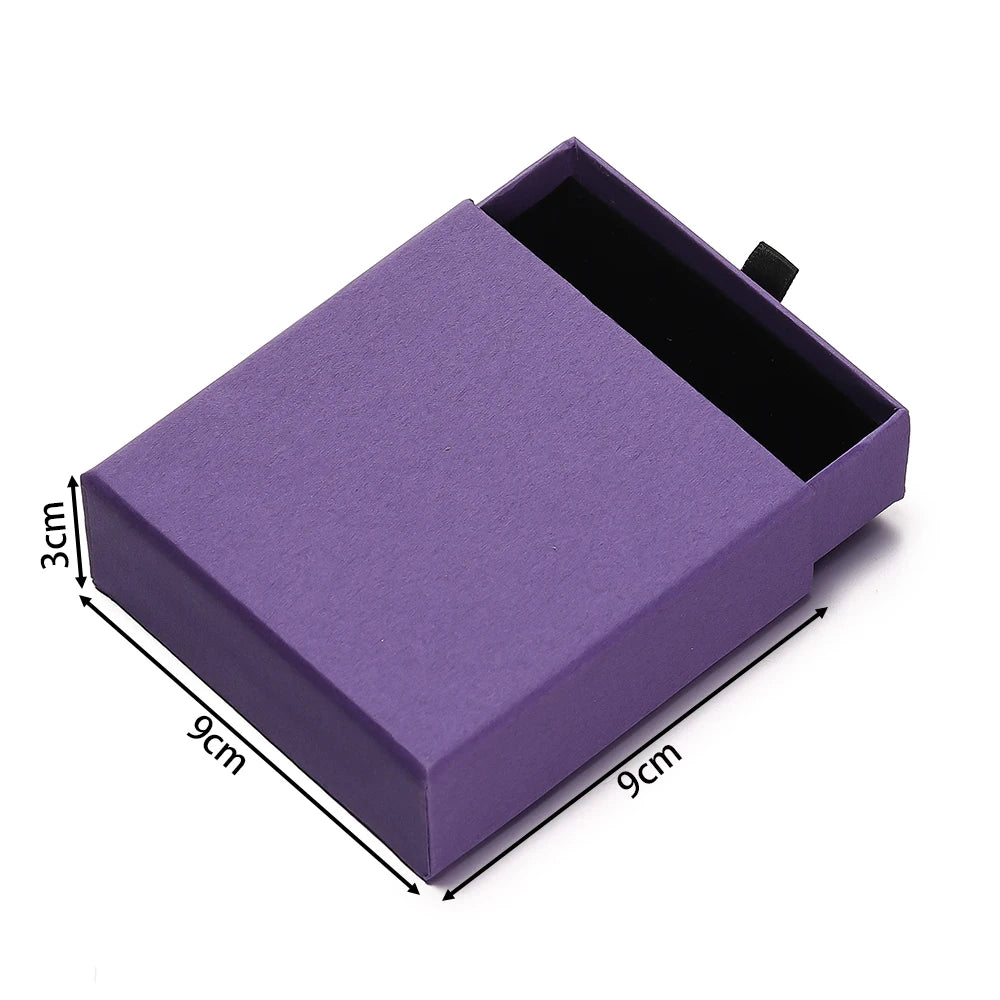 Creative Drawer Jewelry Packaging Box Necklace Ring Earing Bracelet Storage Organizer Display Stand Solid Color Paper Gift Boxes