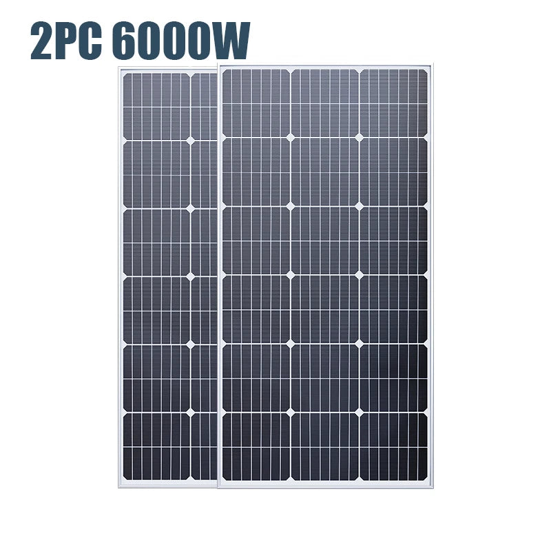 6000W Solar Panel 18V High Efficiency 3KW Portable Power Bank Flexible Charging Outdoor Solar Cells For Battery Home RV Camping