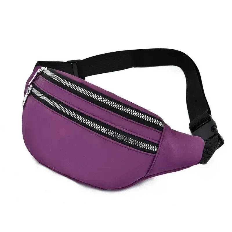Fashion Travel Shoulder Purse Belt Bag Fanny Pack Women Waist Bag Men Belt Pouch Female Banana Bag Waterproof Phone Bag